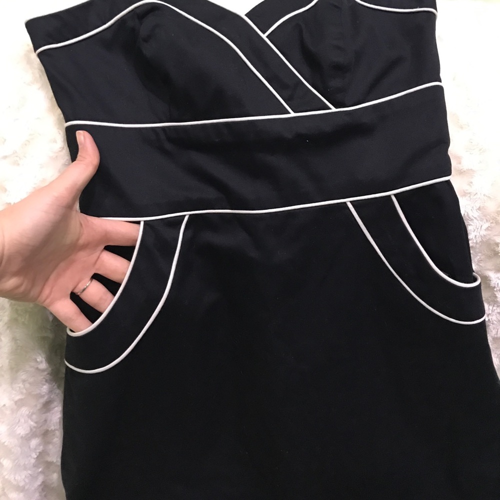 WHBM Strapless Dress 👗 w/ pockets Sz 0 - Picture 2 of 5