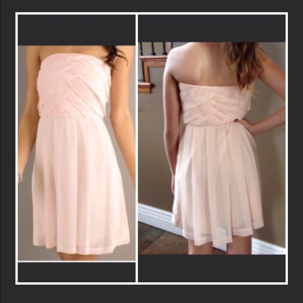 Express Strapless Party Dress Peach