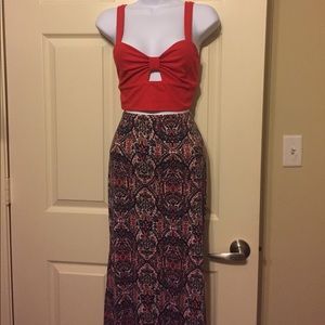 Bardot style cutout crop top