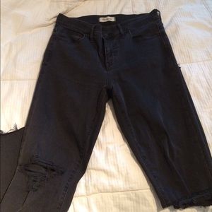 Madewell Black Distressed Jeans