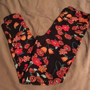 LLR fall floral leggings OS