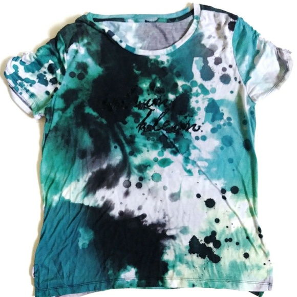 ๐บCALVIN KLEIN Ink Splatter Short Sleeve Top - Picture 2 of 5