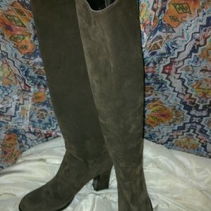YSL Vintage knee legnth suede boot, size 7M