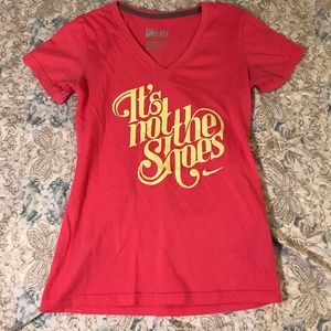 Nike "It's Not The Shoes" Pink Dri-Fit Tee Shirt