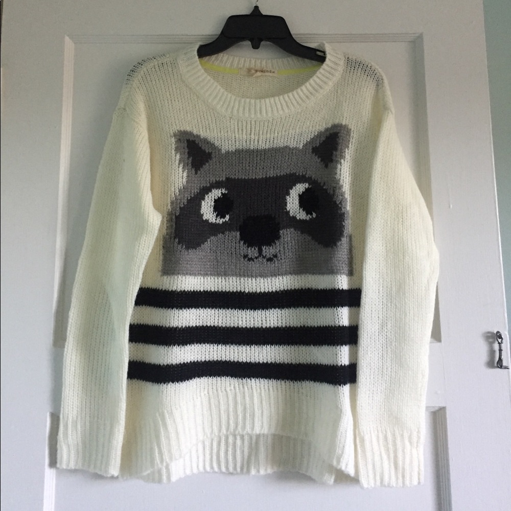 NWOT Rewind raccoon sweater in size Small