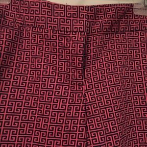 Pink and Blue Geometric Patterned Pants