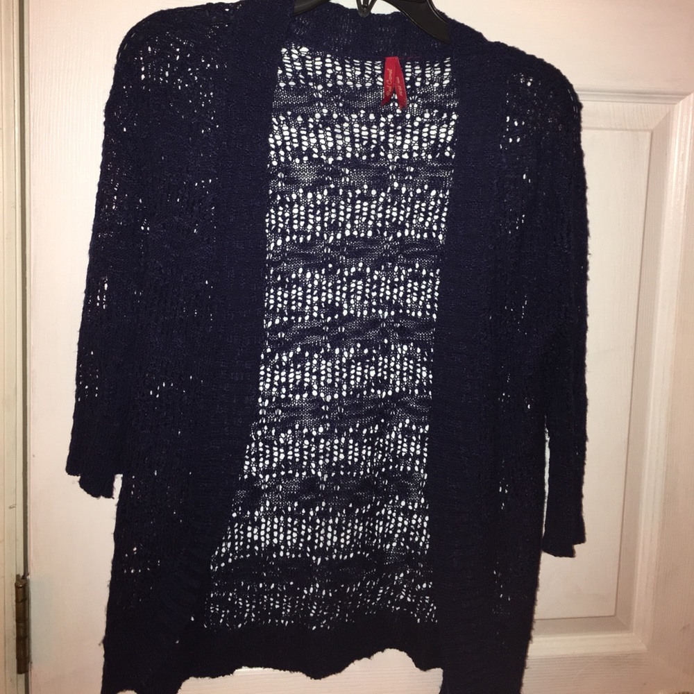 Navy blue Red Camel cardigan.
