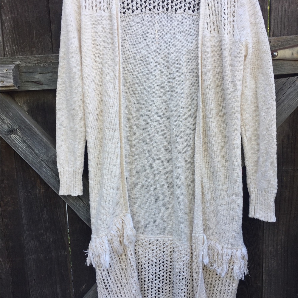 JUSTICE🦄 Long Fringy Cardigan Sweater🦋