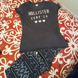 Hollister t-shirt and leggings