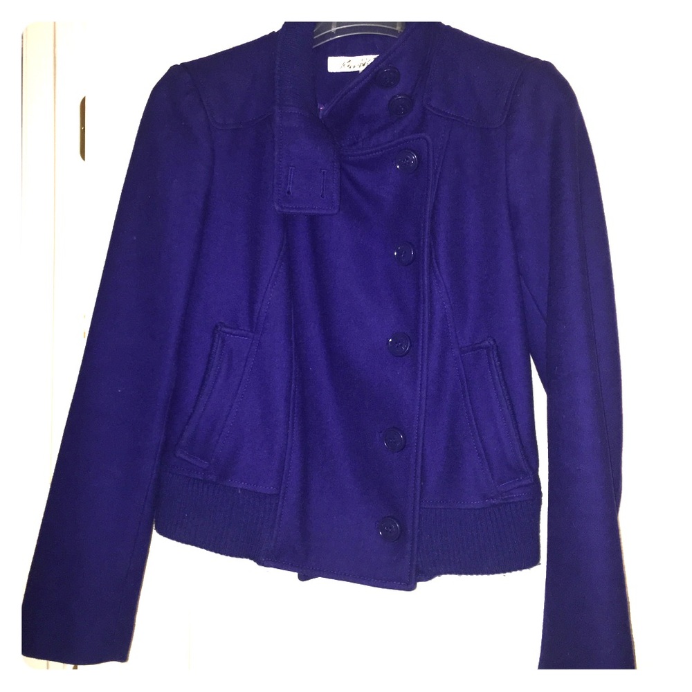 Cobalt blue wool coat