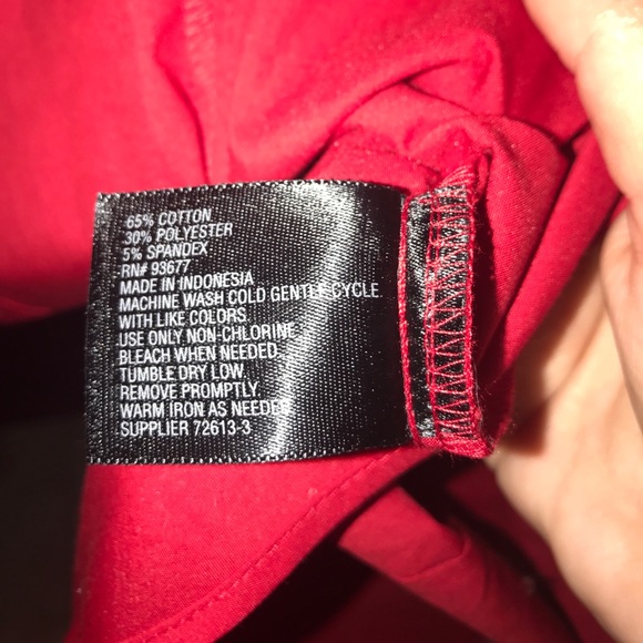 NWT red button down - Picture 6 of 8