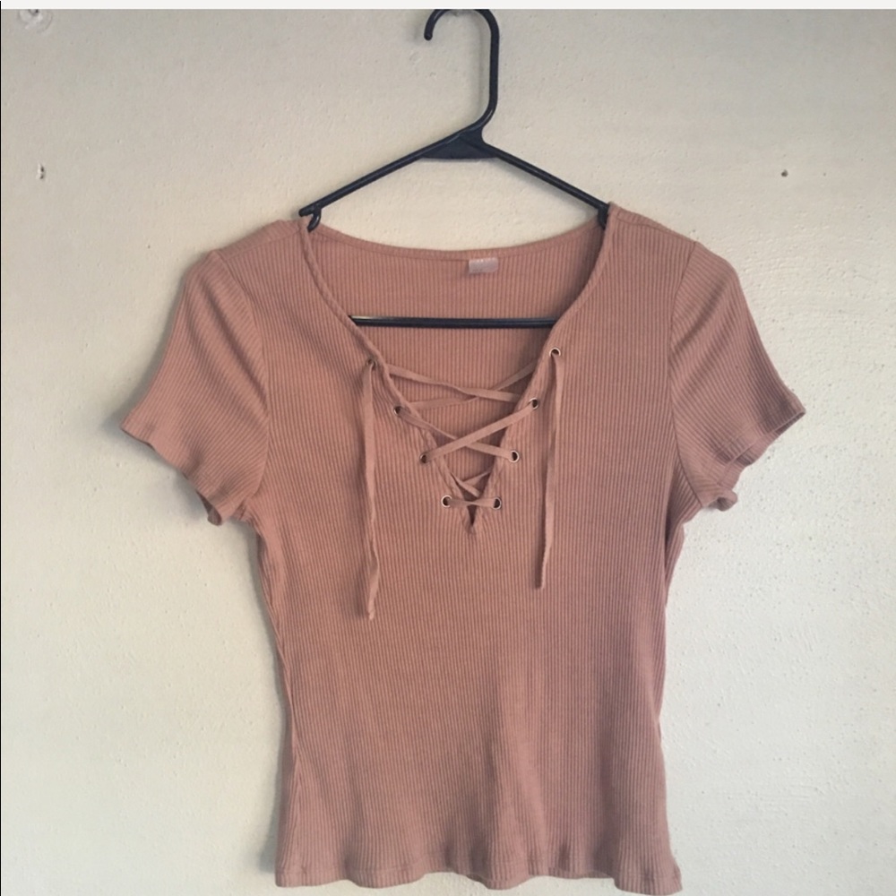 Blush Pink Cute Laced Top