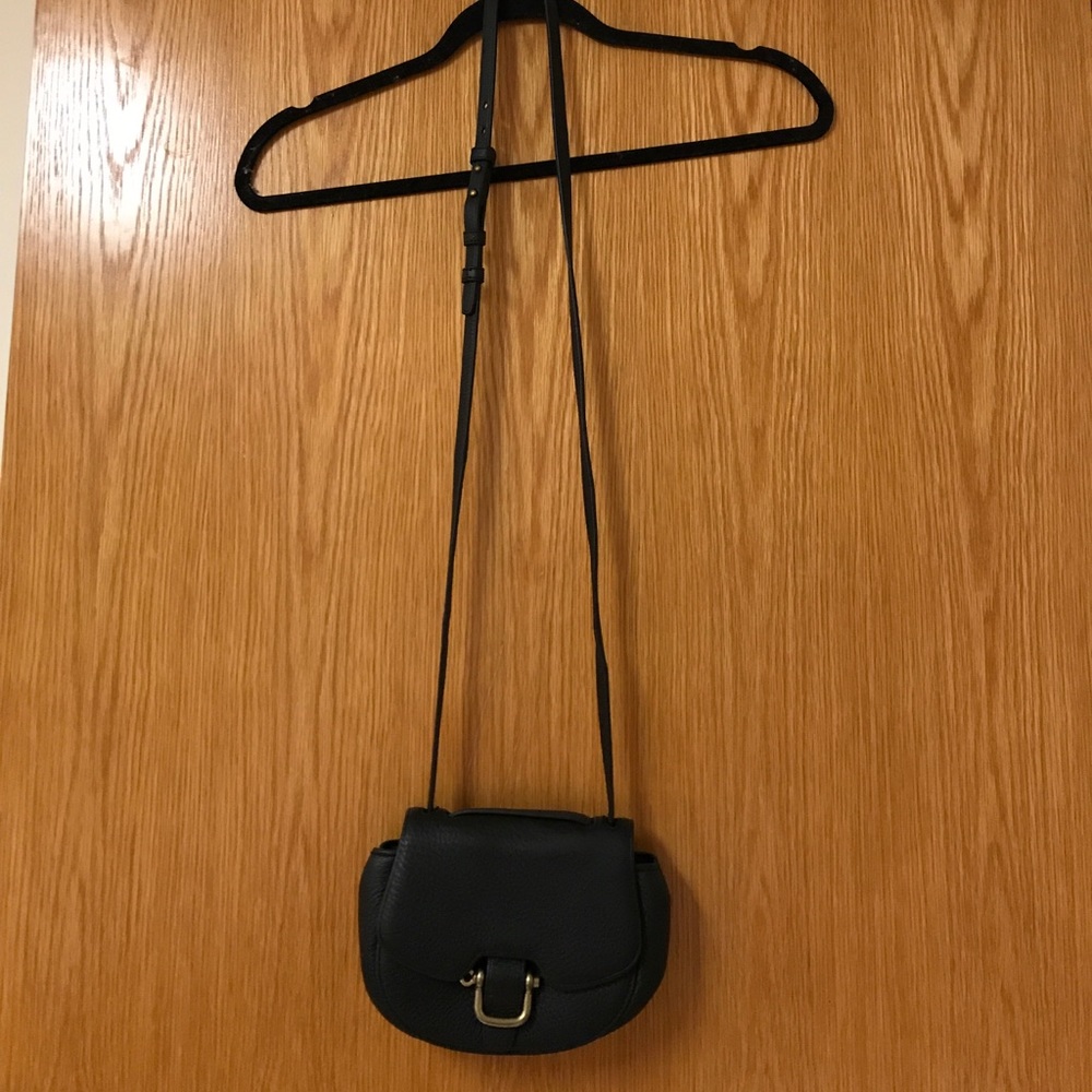 Black J. Crew leather crossbody
