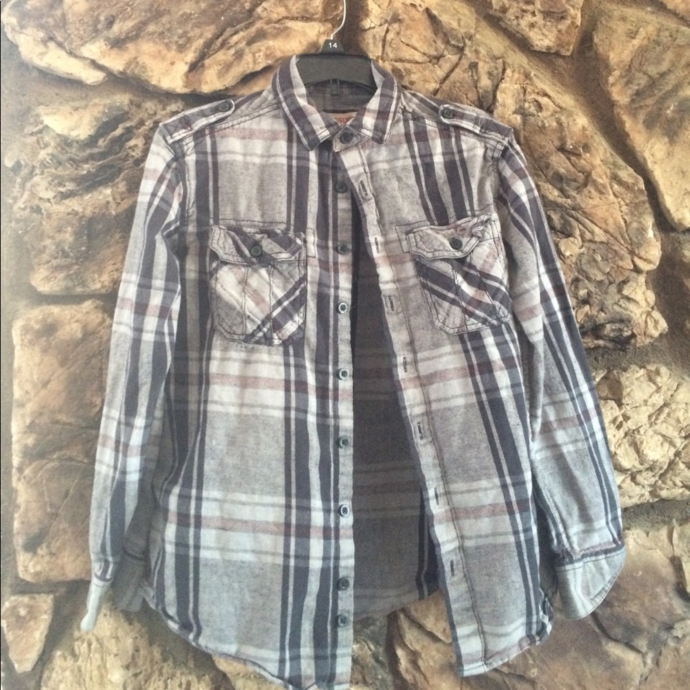 Boys Flannel Long Sleeved Shirt