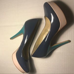 Color block Platform Heels