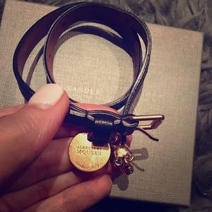 Alexander McQueen double wrap skull bracelet