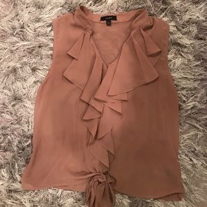 Ruffle front and tie front tank