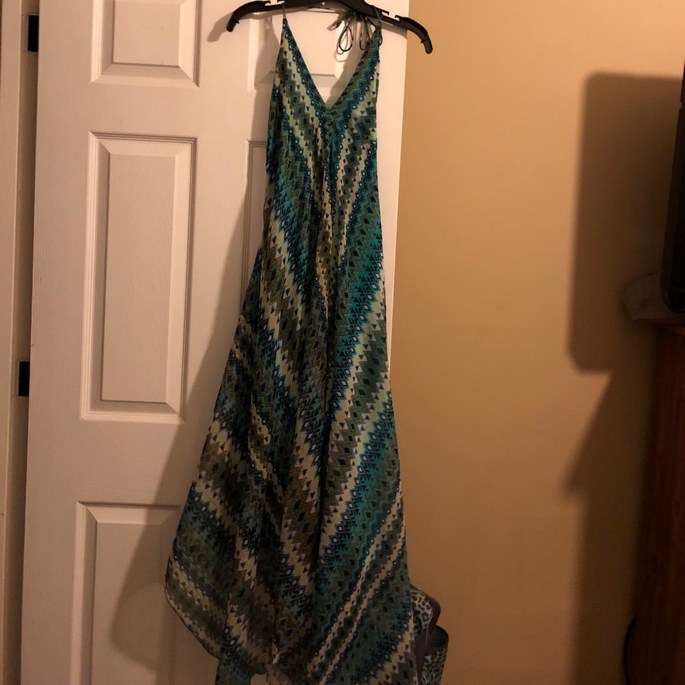 Hi-low maxi dress