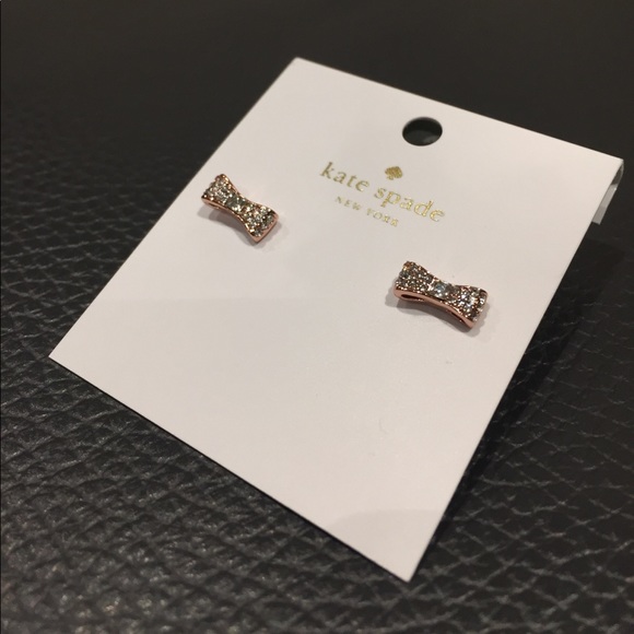 kate spade Jewelry - BRAND NEW Rose Gold Kate Spade Bow Earrings