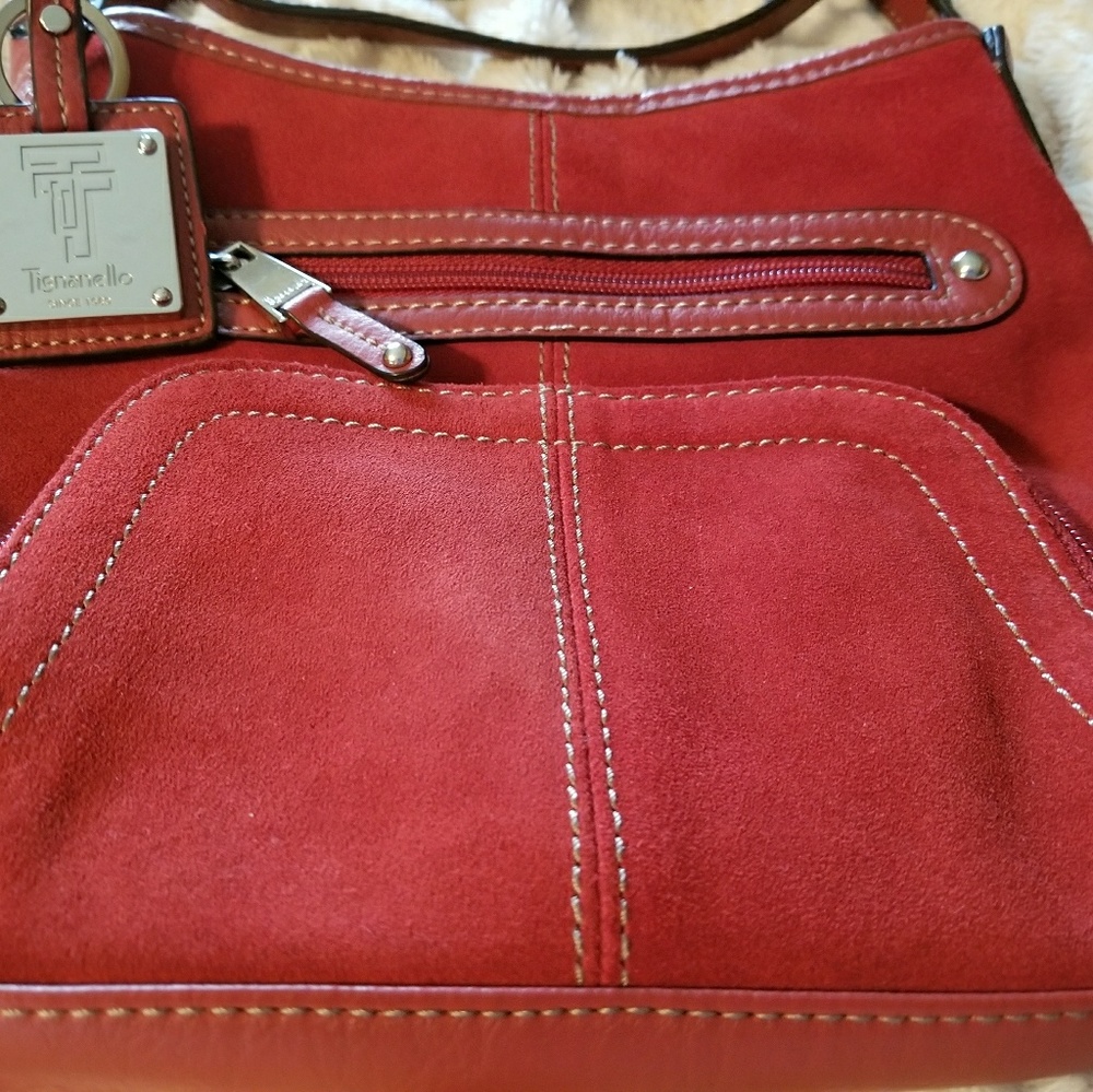 Suede crossbody bag