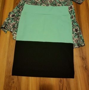 2xl Color Block Cassie Lularoe pencil skirt