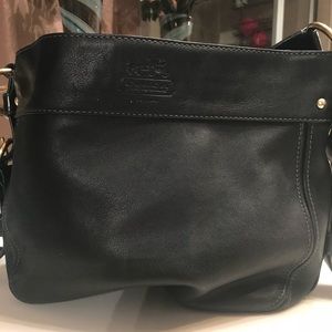 Coach black leather bag