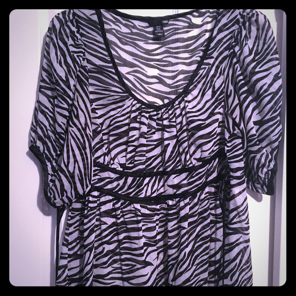 zebra blouse h & m