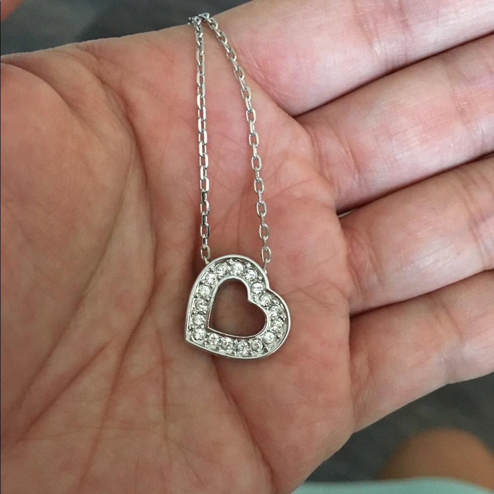 Swarovski crystal heart pendant necklace