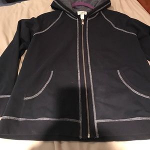 Front zipper sweatshirt