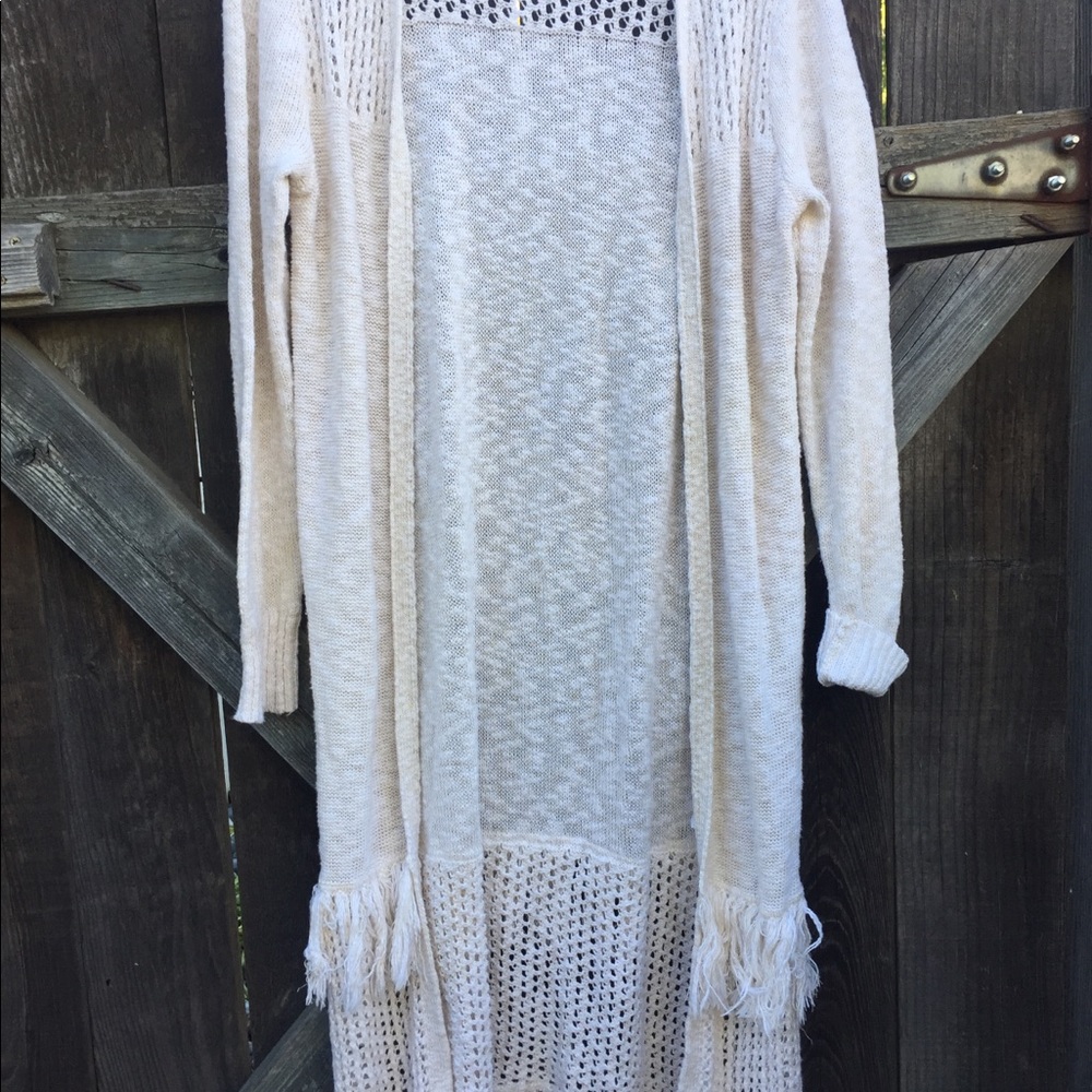 JUSTICE🦋Long Fringy Cardigan sweater🦄