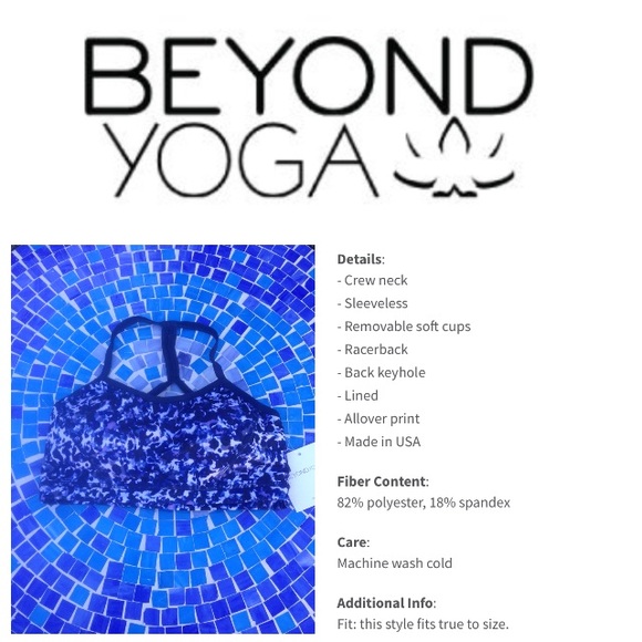 SOLD!  NEW!  Beyond Yoga Lux keyhole sports bra - Picture 2 of 5