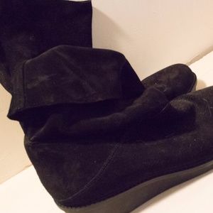 Eileen Fisher Suede Wedge Boots - Gorgeous