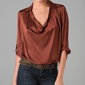 Vince cowl neck silk blouse
