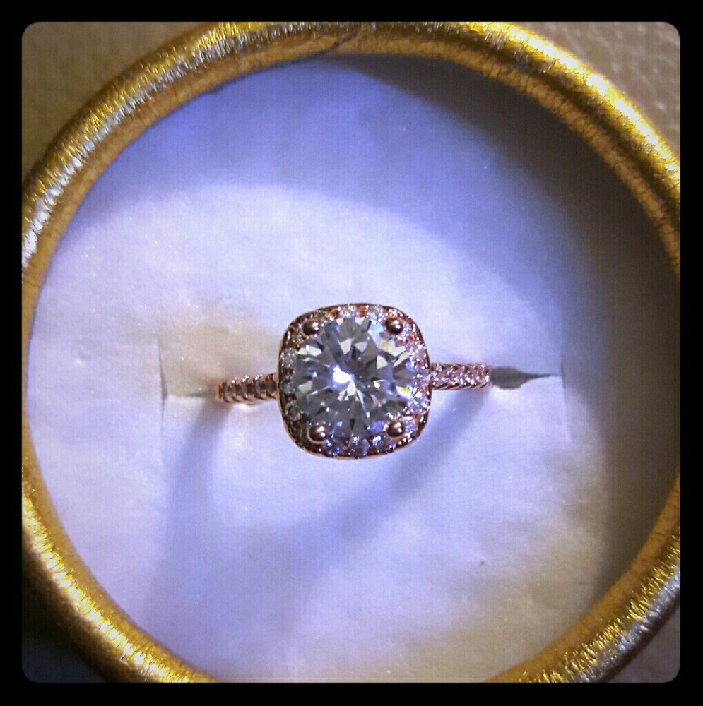 Austrian Crystal engagement ring size 7