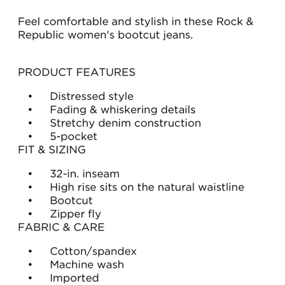 🎶🆕👖R&R Distressed Bootcut Jeans👖🆕 - Picture 4 of 4