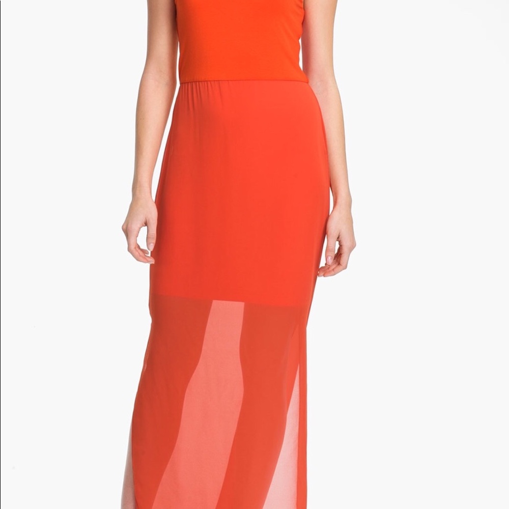 Vince Camuto Chiffon Overlay Maxi Dress (M)