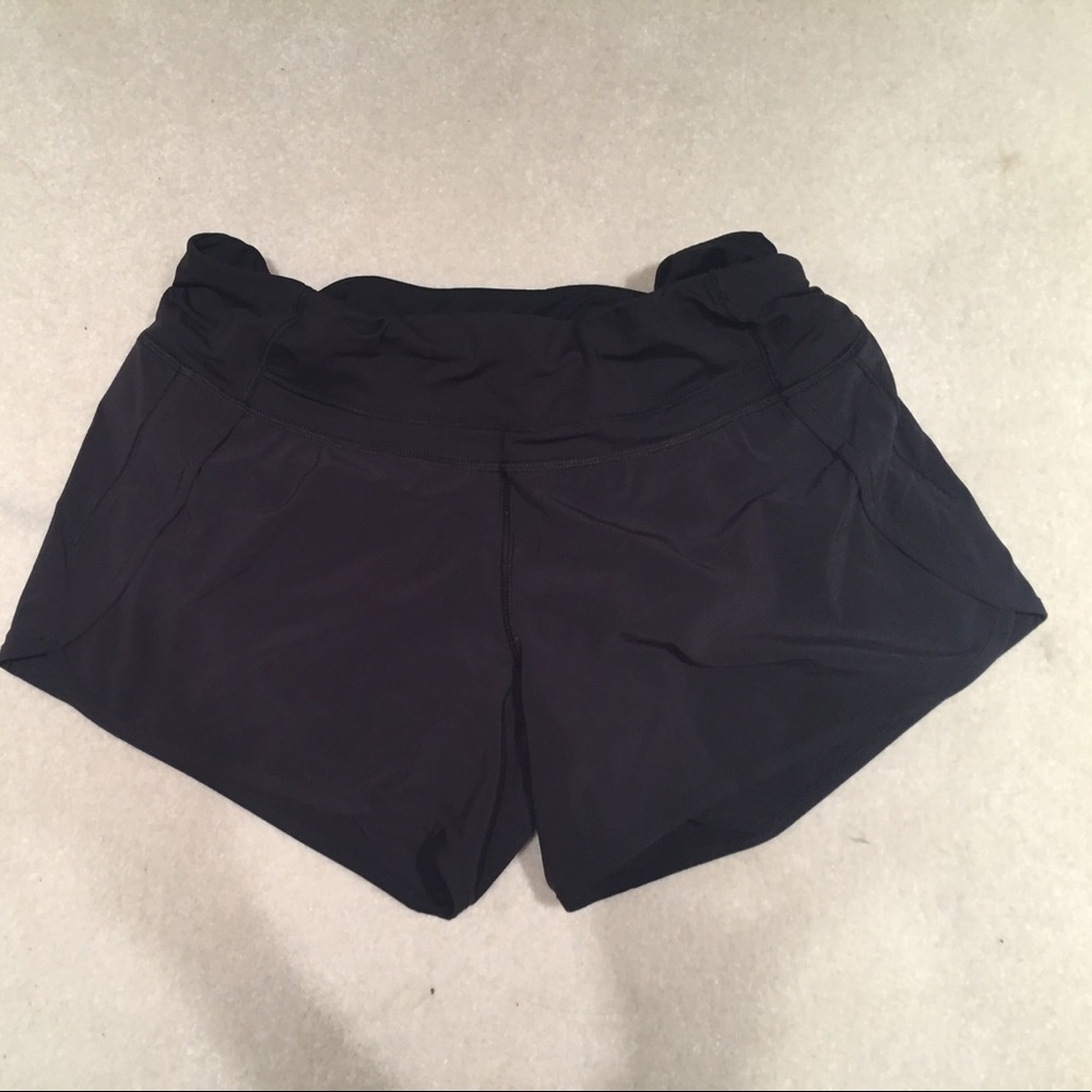 NEVER WORN Black Lululemon "Run Times" Shorts