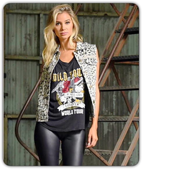 💥HOTSALE💥Rockstar Animal Print Utility Vest sold - Picture 4 of 7