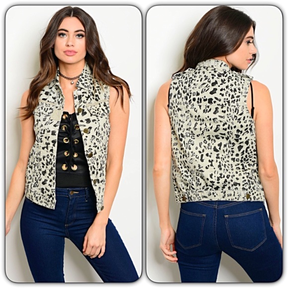 💥HOTSALE💥Rockstar Animal Print Utility Vest sold - Picture 5 of 7