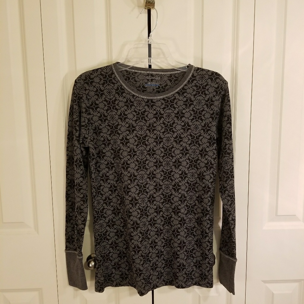 Columbia Weekday Waffle Burnout Crew Top Size L/G