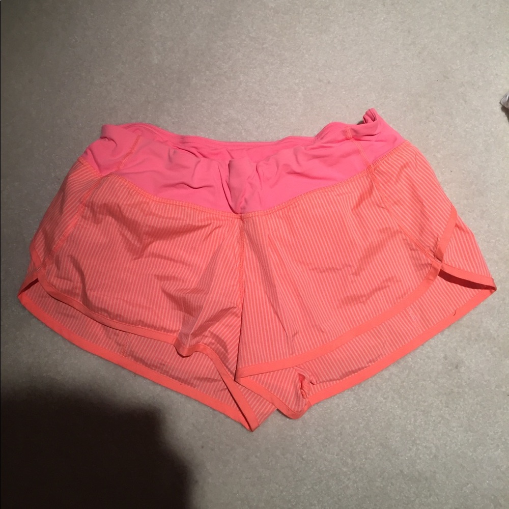 Coral Lululemon Speed Shorts- PRICE DROP