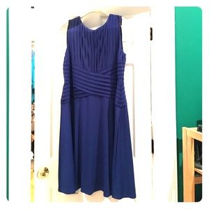 CK side zip fitted bodice/ flared skirt work dress