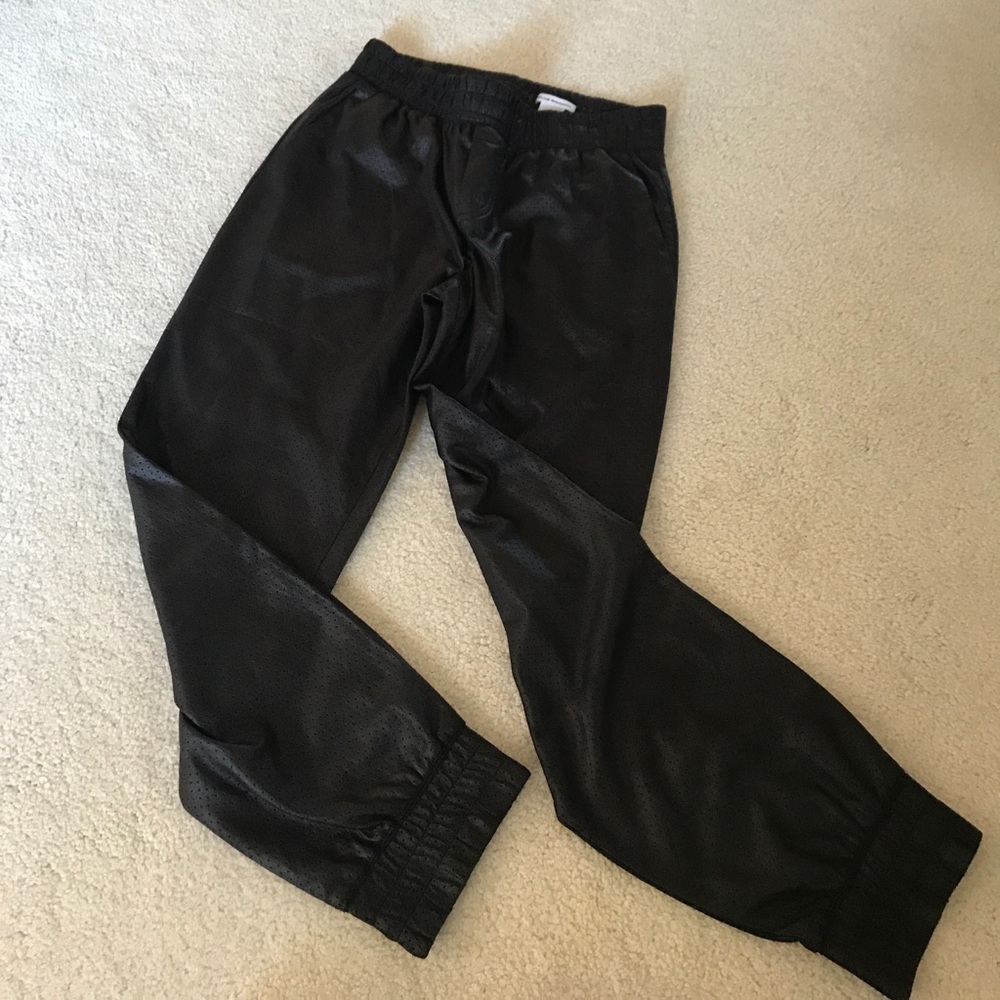 Club Monaco black polyester track pant