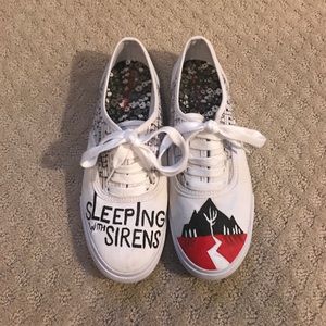 Hand painted Sleeping With Sirens Sneakers