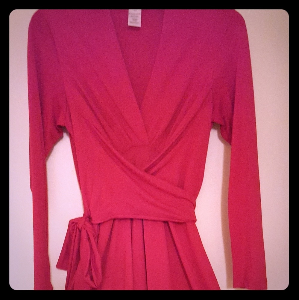 -SOLD-  Faux-wrap midi dress