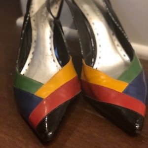 BCBG Girls slingback patent leather pumps