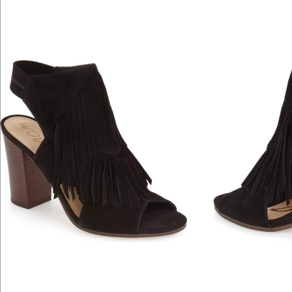 Sam Edelman Elaine Fringe Sandal in Black