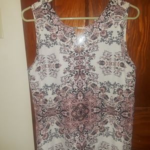 Pink and Cream Blouse