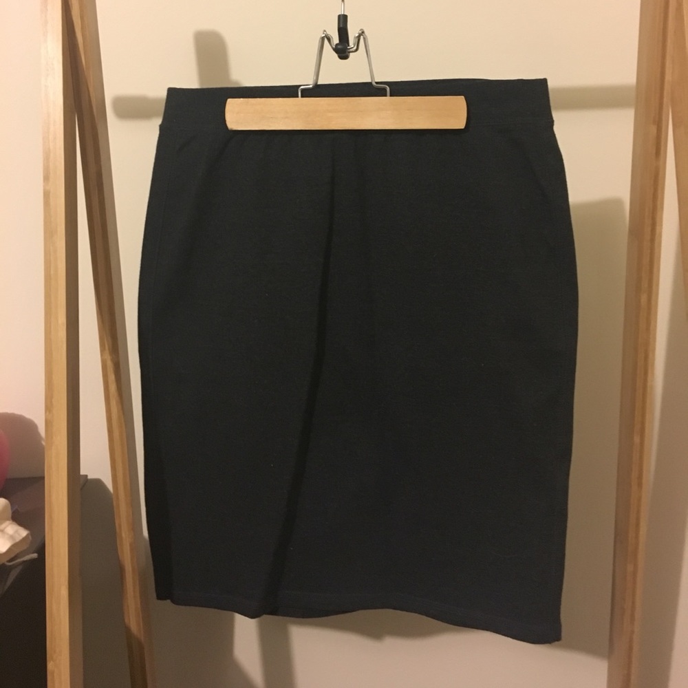Dark Gray Pencil Skirt