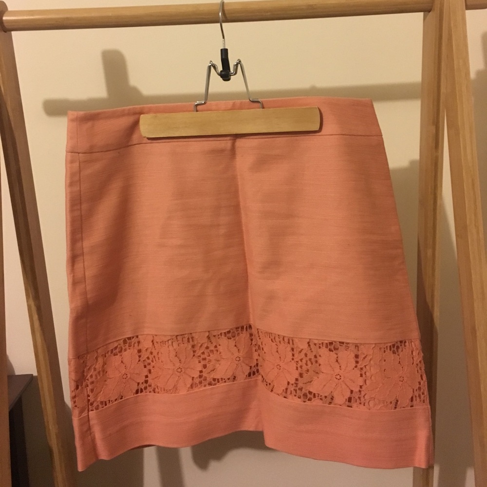 LOFT peach pencil skirt
